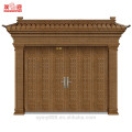 high end villa 6 panel steel entry door used copper powder coated painting with stainless steel door lock